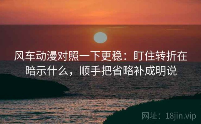 风车动漫对照一下更稳：盯住转折在暗示什么，顺手把省略补成明说